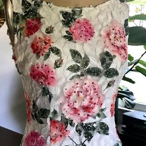 NWT ” JOVANNI” Sz.10  Peony, rhinestone, lace cocktail dress , it’s a winner!